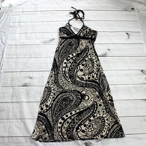Bisou Bisou Halter Paisly Dress Size 14